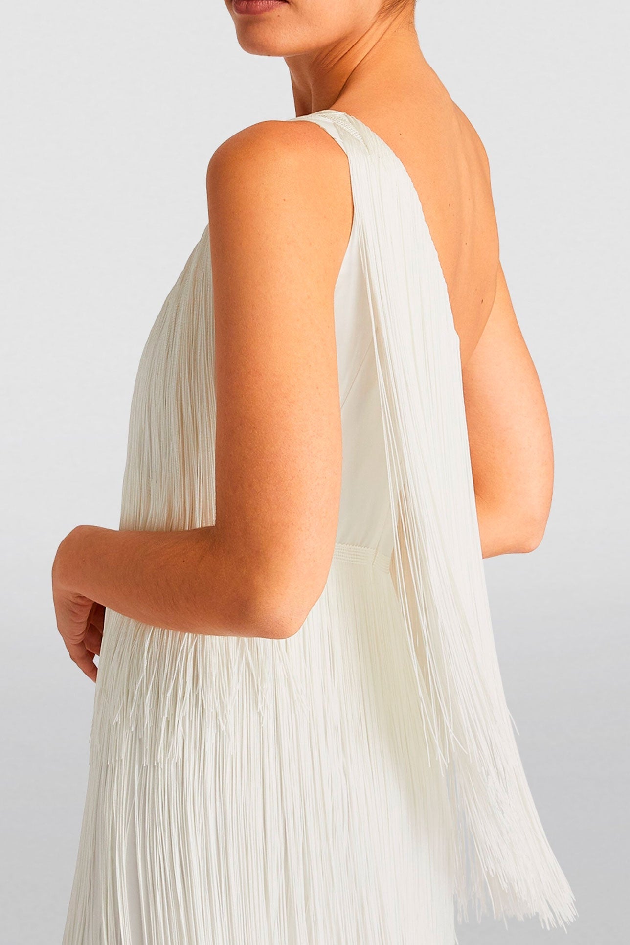 CASCADA DRESS MINI WHITE
