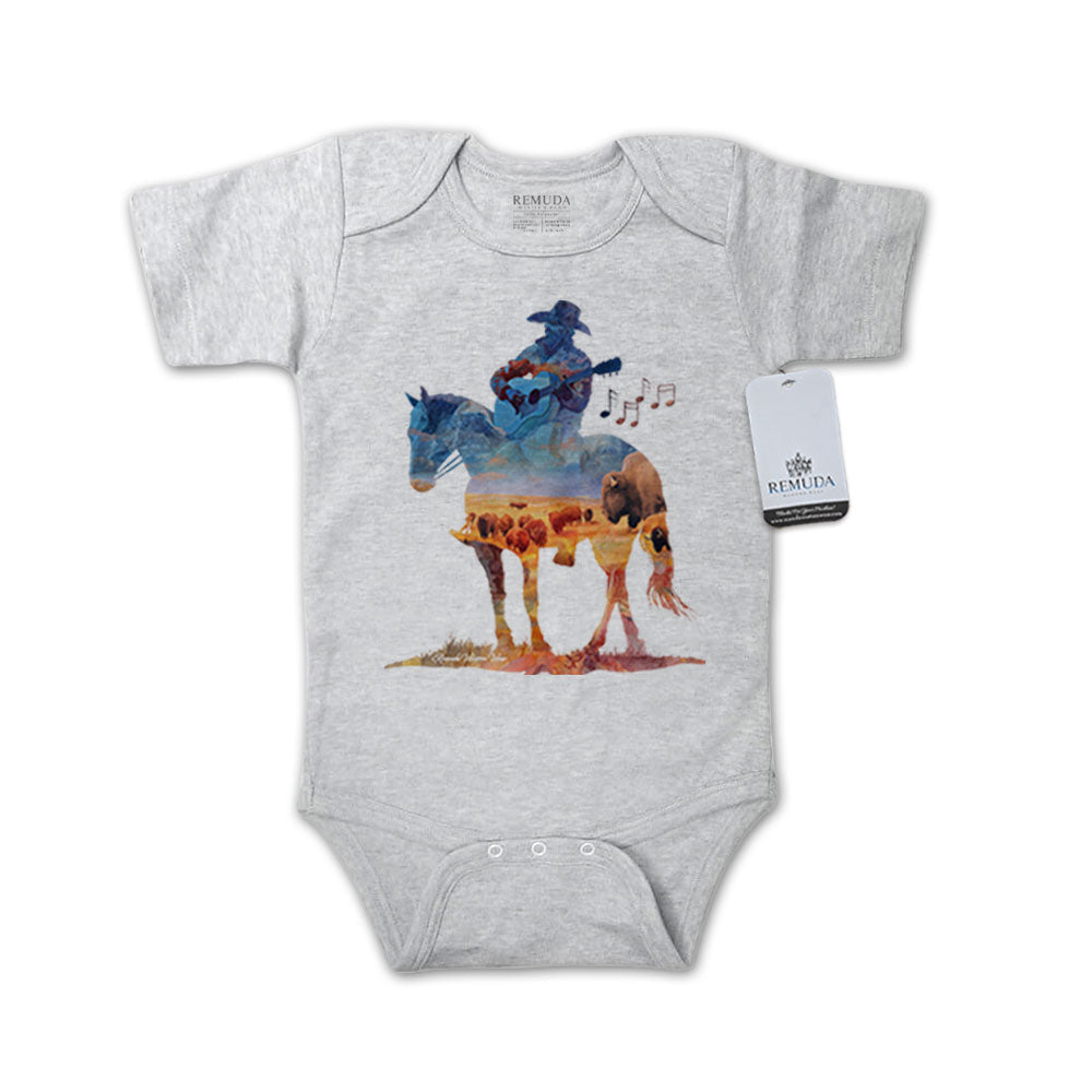 Where The Buffalo Roam - Infant One Piece Western Romper